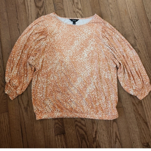 Simply Vera Vera Wang Tops - Simply Vera VeraWang Size L Woman’s Long Sleeve Top. Orange and White.